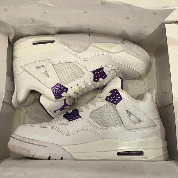 Metallic Purple Nike Air jordan 4 - Picture 2 of 5